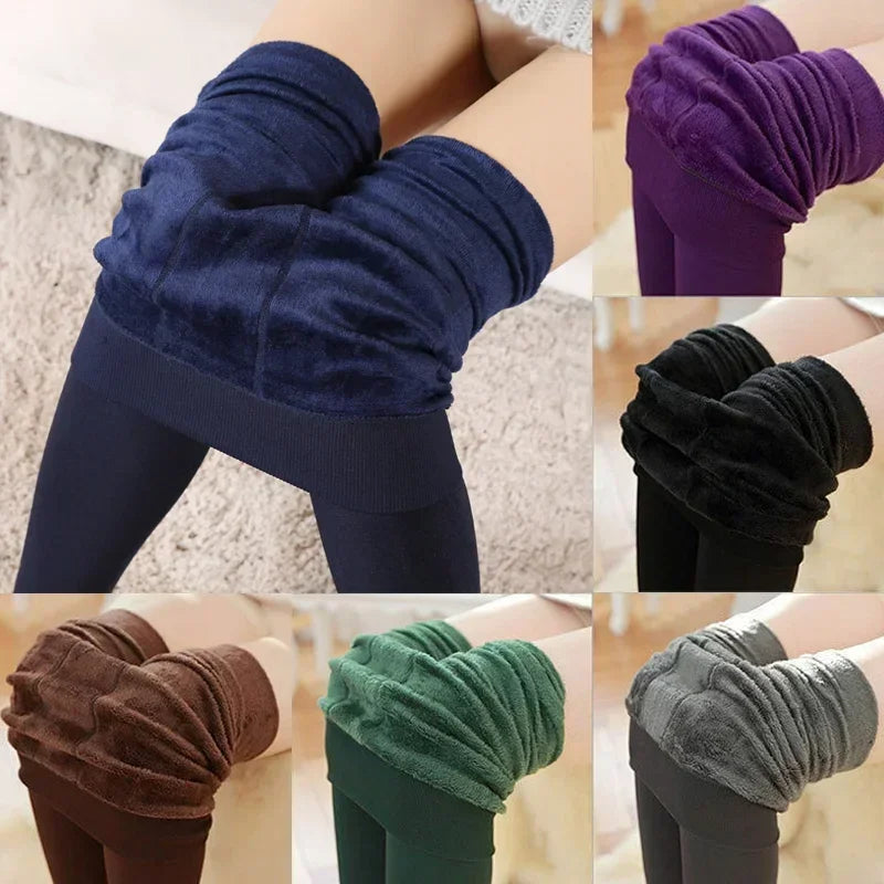 Winter Leggings Women Thick Velvet Warm Leggings Women Stretch High Waist Prevent Cold Super Warm Pants