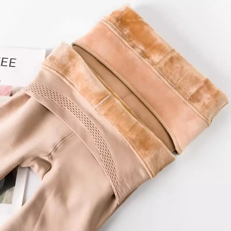 Winter Leggings Women Thick Velvet Warm Leggings Women Stretch High Waist Prevent Cold Super Warm Pants