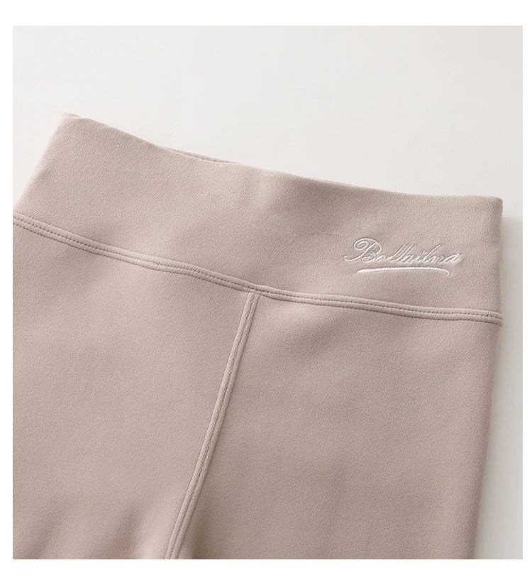 BIVIGAOS New Winter Warm Lambs Velvet Leggings Women High Waist Cotton Padded Pants Seamless Fleece Thickened Thermal Leggings