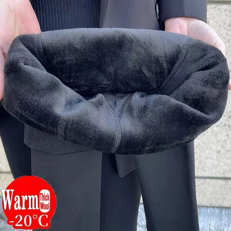 Winter Leggings Women Thick Velvet Warm Leggings Women Stretch High Waist Prevent Cold Super Warm Pants