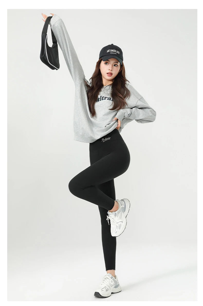 BIVIGAOS New Winter Warm Lambs Velvet Leggings Women High Waist Cotton Padded Pants Seamless Fleece Thickened Thermal Leggings