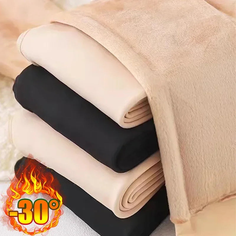 Winter Leggings Women Thick Velvet Warm Leggings Women Stretch High Waist Prevent Cold Super Warm Pants