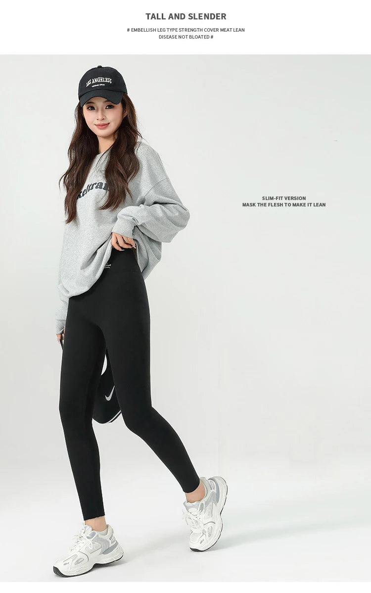 BIVIGAOS New Winter Warm Lambs Velvet Leggings Women High Waist Cotton Padded Pants Seamless Fleece Thickened Thermal Leggings