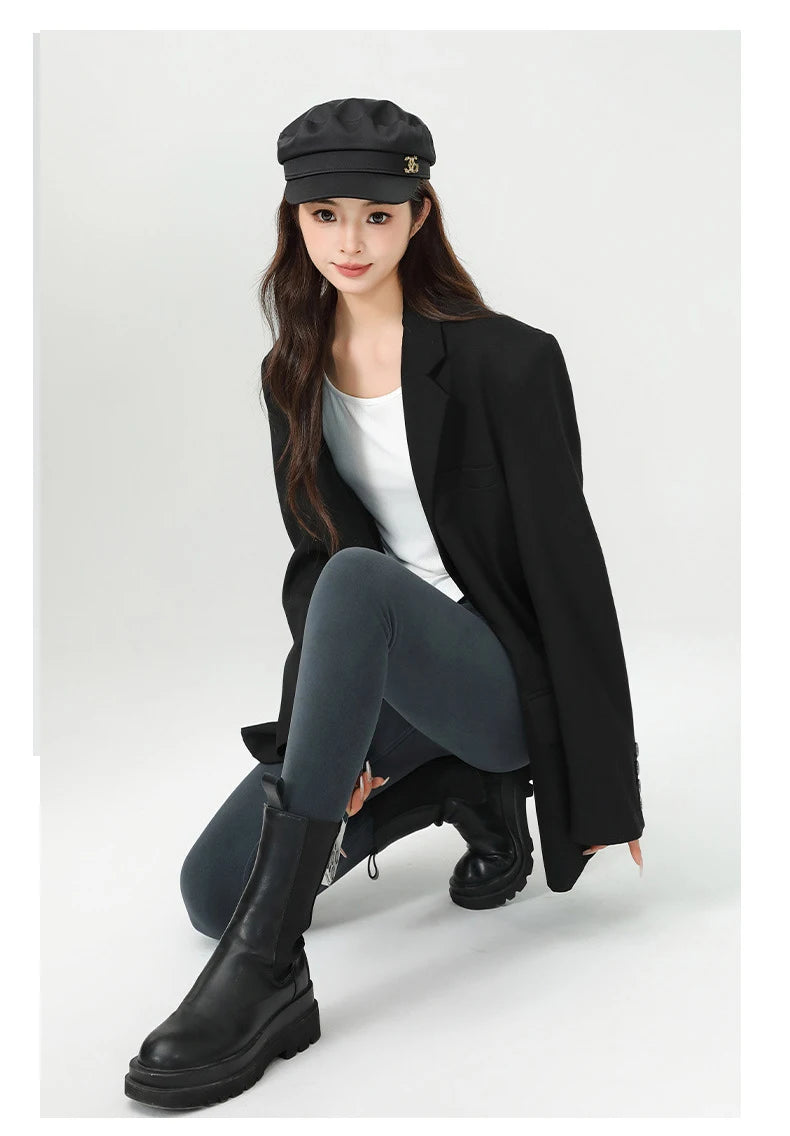 BIVIGAOS New Winter Warm Lambs Velvet Leggings Women High Waist Cotton Padded Pants Seamless Fleece Thickened Thermal Leggings